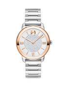 Movado Bold Luxe Two Tone Crystal Pave Dial Watch, 32mm