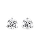Lightbox Lab-grown Diamond Round Stud Earrings In 10k White Gold