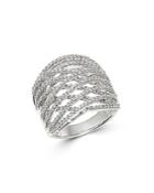 Bloomingdale's Micro-pave Diamond Statement Ring In 14k White Gold, 1.0 Ct. T.w. - 100% Exclusive
