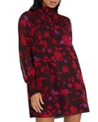 Sanctuary Sparks Fly Printed Smocked Shift Dress