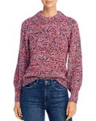 525 America Melange Blouson-sleeve Sweater