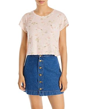 Loveshackfancy Rubin Floral Print Cropped Tee
