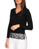 Michael Michael Kors Lace Hem Cropped Sweater