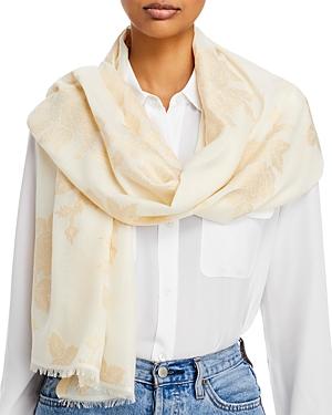 Fraas Metallic Floral Scarf