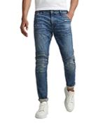 G-star Raw 5620 3d Zip Knee Skinny Fit Jeans In Faded Cascade Restored