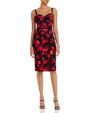 Black Halo Daria Rose Print Cocktail Dress