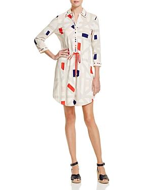 Tory Burch Geo Print Drawstring Shirt Dress - 100% Bloomingdale's Exclusive