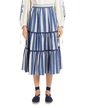 Weekend Max Mara Baruffa Striped Midi Skirt