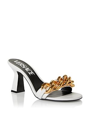Versace Women's Slip On Embellished High Heel Sandals