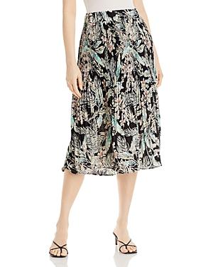 Status By Chenault Tropical Print Pleated Skirt