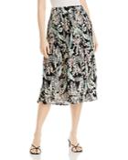 Status By Chenault Tropical Print Pleated Skirt