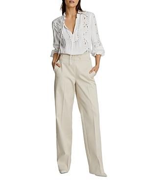 Reiss Dottie Lace Panel Blouse