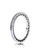 Pandora Ring - Sterling Silver, Cubic Zirconia & Enamel Radiant Hearts
