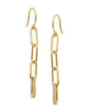 Nadri Lynx Pave Chain Earrings
