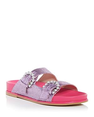 Rtv Stuart Weitzman Women's Piper Metallic Slide Sandals