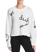 Wildfox Duh Embroidered Sweater