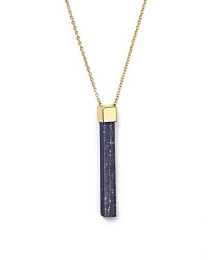Mateo 14k Yellow Gold Bar Pendant Necklace With Lapis, 18