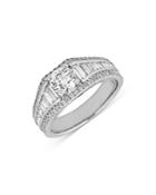 Bloomingdale's Round & Baguette Diamond Engagement Ring In 14k White Gold, 1.75 Ct. T.w. - 100% Exclusive
