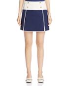 Tory Burch Kit Color Block Mini Skirt