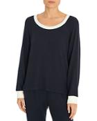 Three Dots Color Block Raglan Top