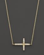 Meira T 14k Yellow Gold Cross Necklace, 16