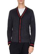 The Kooples Tricolor Knit Cardigan