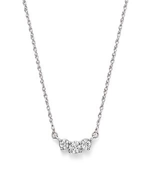 Diamond Three Stone Pendant Necklace In 14k White Gold, .50 Ct. T.w. - 100% Exclusive