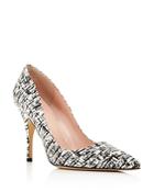 Kate Spade New York Licorice Crackle Print Pointed Toe Pumps