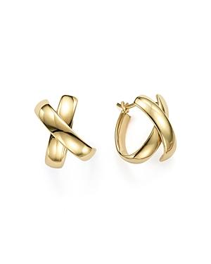 14k Yellow Gold X Hoop Earrings - 100% Exclusive