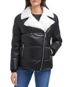 Levi's Faux Leather Moto Puffer Jacket