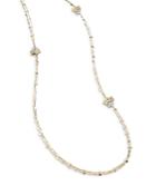 Pasquale Bruni 18k Rose, White & Yellow Gold White & Champagne Diamond Cluster Multi Strand Statement Necklace, 39