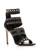 Pour La Victoire Women's Ellura Embellished Leather High Heel Sandals