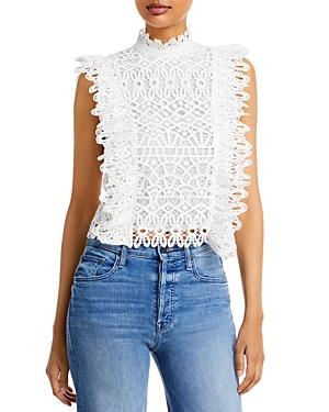 Aqua Ruffled Lace Sleeveless Top - 100% Exclusive