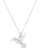Roberto Coin 18k White Gold Tiny Treasures Diamond Hummingbird Pendant Necklace, 16-18