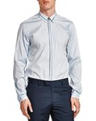 The Kooples Stripe Trim Poplin Slim Fit Button-down Shirt