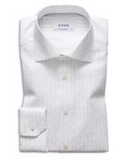 Eton Textured Check Regular Fit Dress Shirt