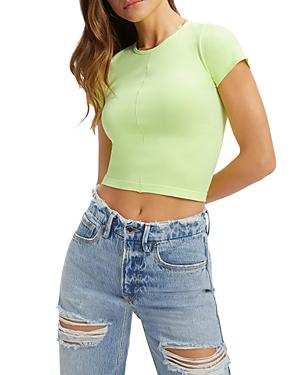 Good American So Soft Sculpted Cropped Tee