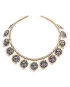 Marina B 18k Gold & Sterling Silver Soleil 9 Pendants Diamond Collar Necklace