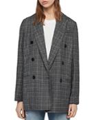 Allsaints Astrid Fay Plaid Double-breasted Blazer