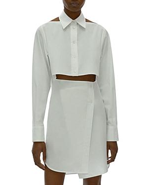 Helmut Lang Slit Cotton Shirt Dress