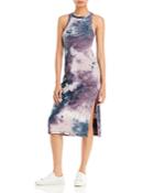 Aqua Tie Dyed Knit Midi Dress - 100% Exclusive