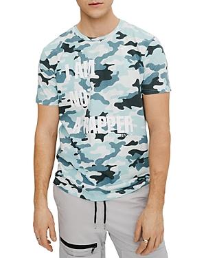 Eleven Paris Camo Print Graphic Logo Tee