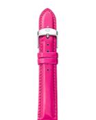 Michele Pink Leather Watch Strap, 16mm