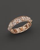 Diamond Pyramid Stud Band Ring In 14k Rose Gold, .50 Ct. T.w.