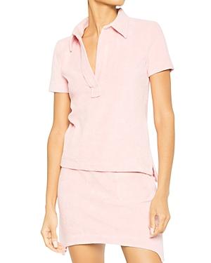 Helmut Lang Towel Terry Polo Top