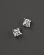 Diamond Princess Cut Stud Earrings, .50 Ct. T.w.