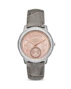 Michael Kors Madelyn Pave Leather Strap Watch, 40mm