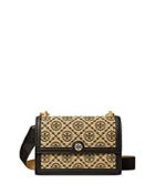 Tory Burch T Monogram Raffia Small Shoulder Bag