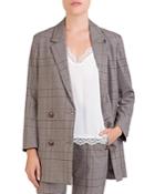 The Kooples Glen-plaid Double-breasted Blazer