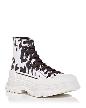 Alexander Mcqueen Men's Tread Slick Logo Print High Top Sneakers